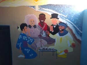 mural of tea partie